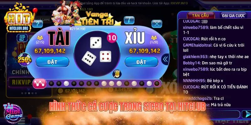 Hình thức cá cược trong Sicbo tại hệ thống